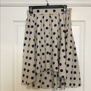 ASymmetrical Polka Dot Skirt